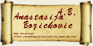Anastasija Božičković vizit kartica